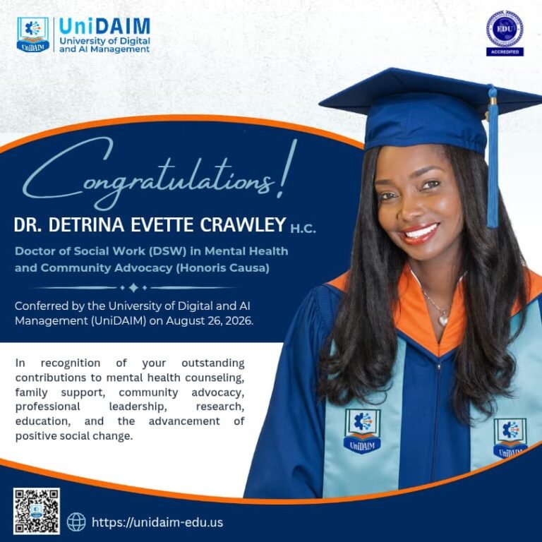 Detrina Evette Crawley_UniDAIM Honorary Doctor