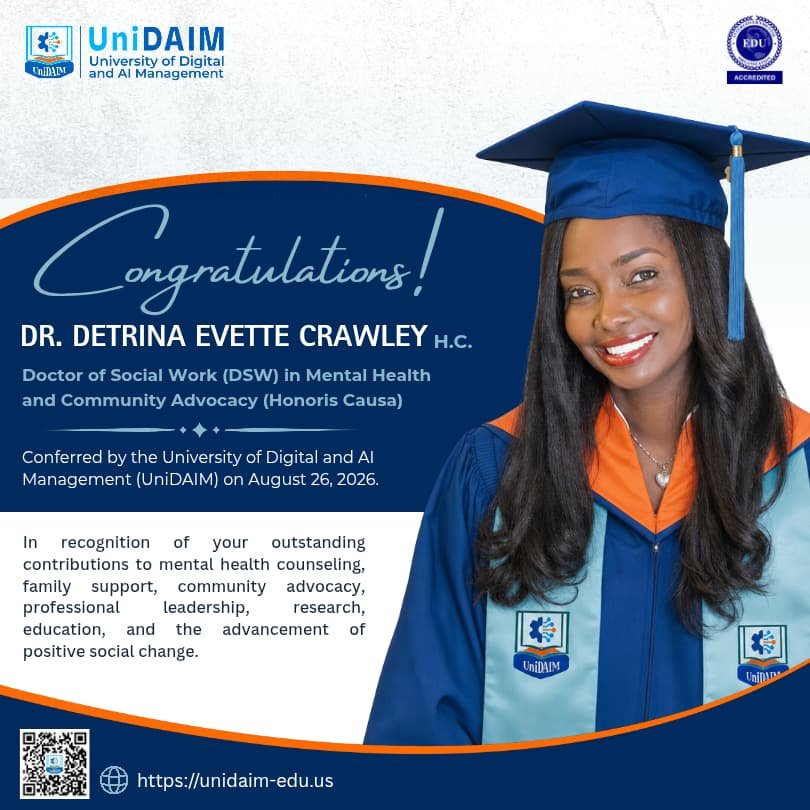 Detrina Evette Crawley_UniDAIM Honorary Doctor