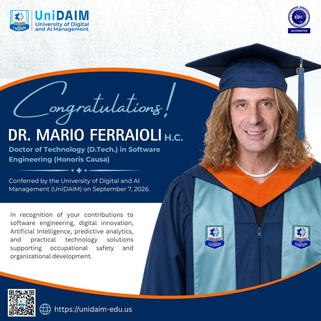 Mario Ferraioli_UniDAIM Honorary Doctor