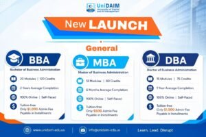 UniDAIM General BBA, MBA, DBA